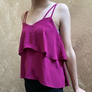 Ultra Flirt fuchsia layered tank small